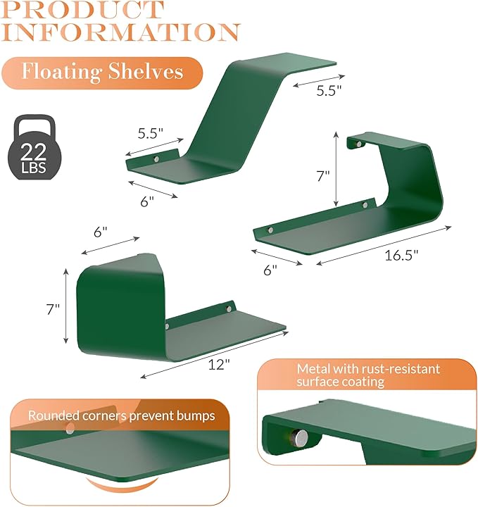 Floating Shelves, Wall Shelf, Book Shelf, Display Shelves