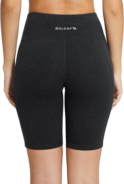 Baleaf Women's High Waist Biker Shorts - Comfortable Spandex Workout Shorts with Pockets | 8"/5"/3" Sizes