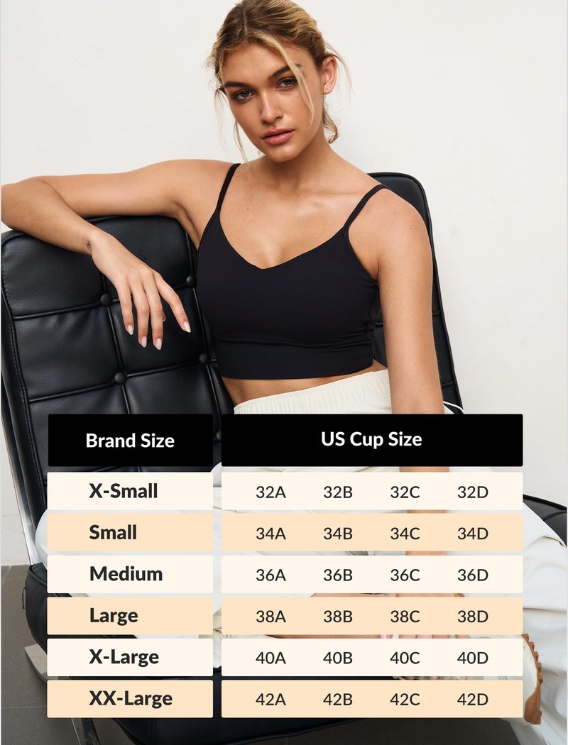 Yvette Adjustable Spaghetti Straps V Back Sports Bras for Women Light Support Padded Wireless Yoga Bra Cropped Tank Top,Black,M