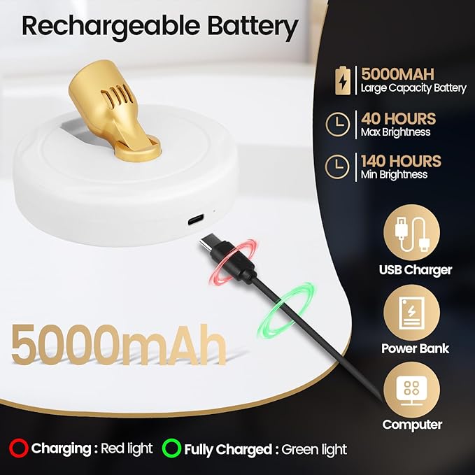 HAMVIDNE LED Spotlight, Rechargeable Battery Picture Lights, Uplighting Indoor