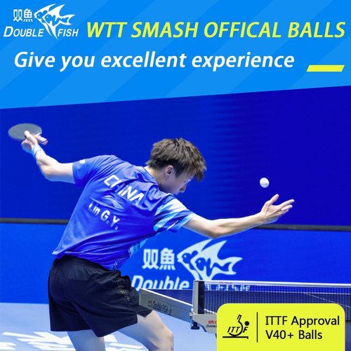 DOUBLE FISH 3-Star Ping Pong Balls - ITTF Approved | Professional 40+ ABS Training Balls