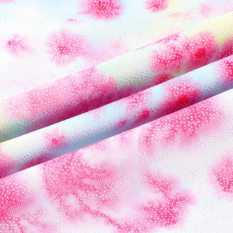 HOZIY Gymnastics Leotards for Girls Size 8-10 8-9 9-10 Years Tumbling Outfits Tie Dye Flower Floral Biketard Pink White Blue Yellow Dance Clothing Toddlers Sparkly
