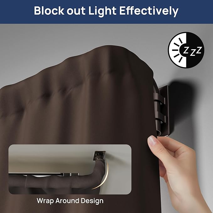 ENJOYBASICS Blackout Curtain rod
