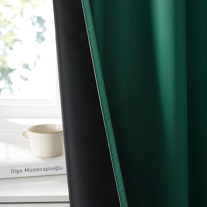 RYB HOME 100% Blackout Short Curtains