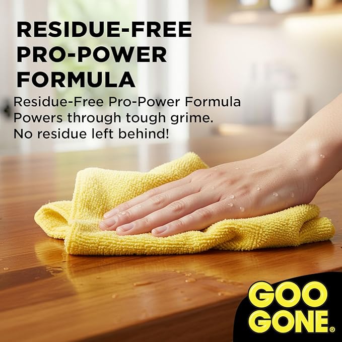 Goo Gone Grease & Grime Cleaner, Multi Purpose Cleaning Paste for Metal, Countertops, Porcelain, Tile, Removes Gooey Mess, Grease, Rust Stains, Residue Free, Microfiber Cloth, Packaging May Vary