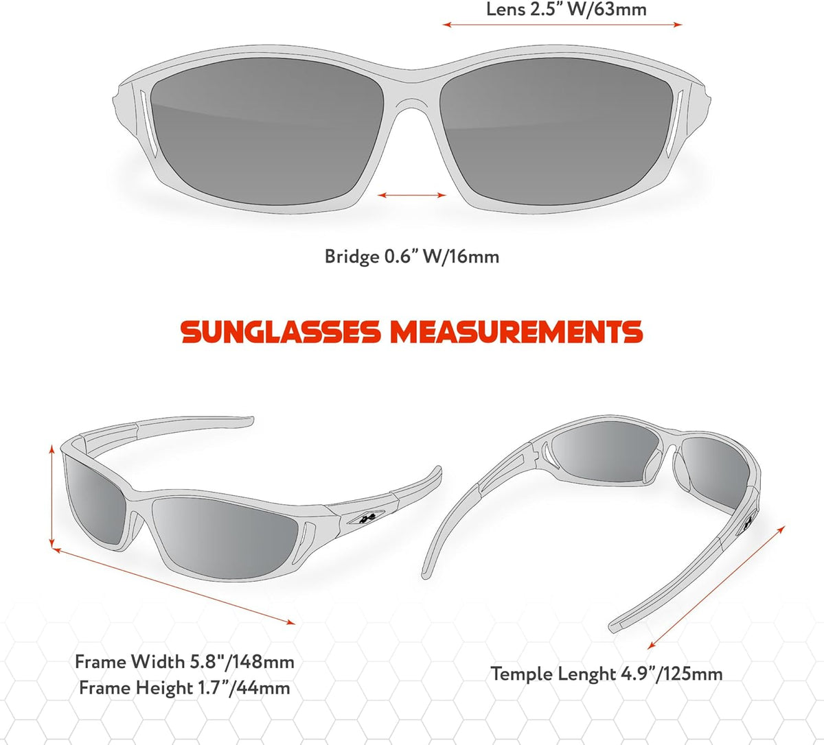 Polarized Sports Sunglasses for Men - UV400 Protection for Baseball, Running, Cycling & Golf