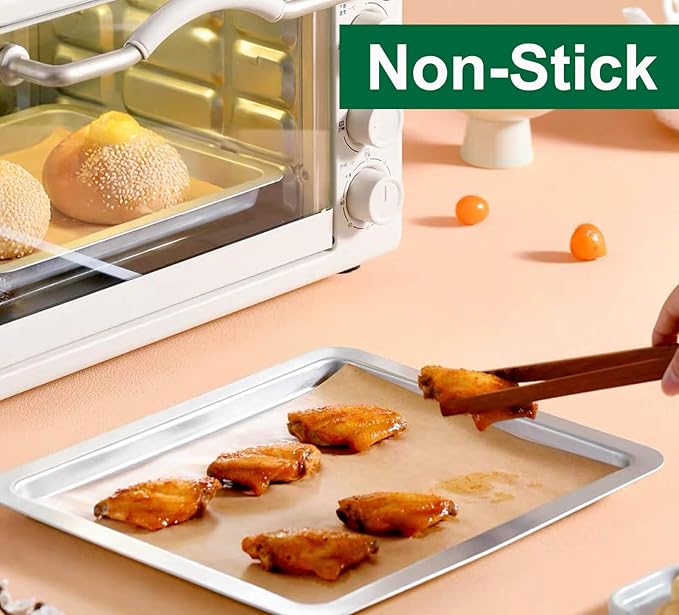 200pcs Unbleached Parchment Paper Sheets, 9x13In Precut Cooking Paper Liners for Baking Sheets, Air Fryer, Microwave, Grilling, Oven, Non-Stick,Non-Toxic, Oil Proof, Food Grade