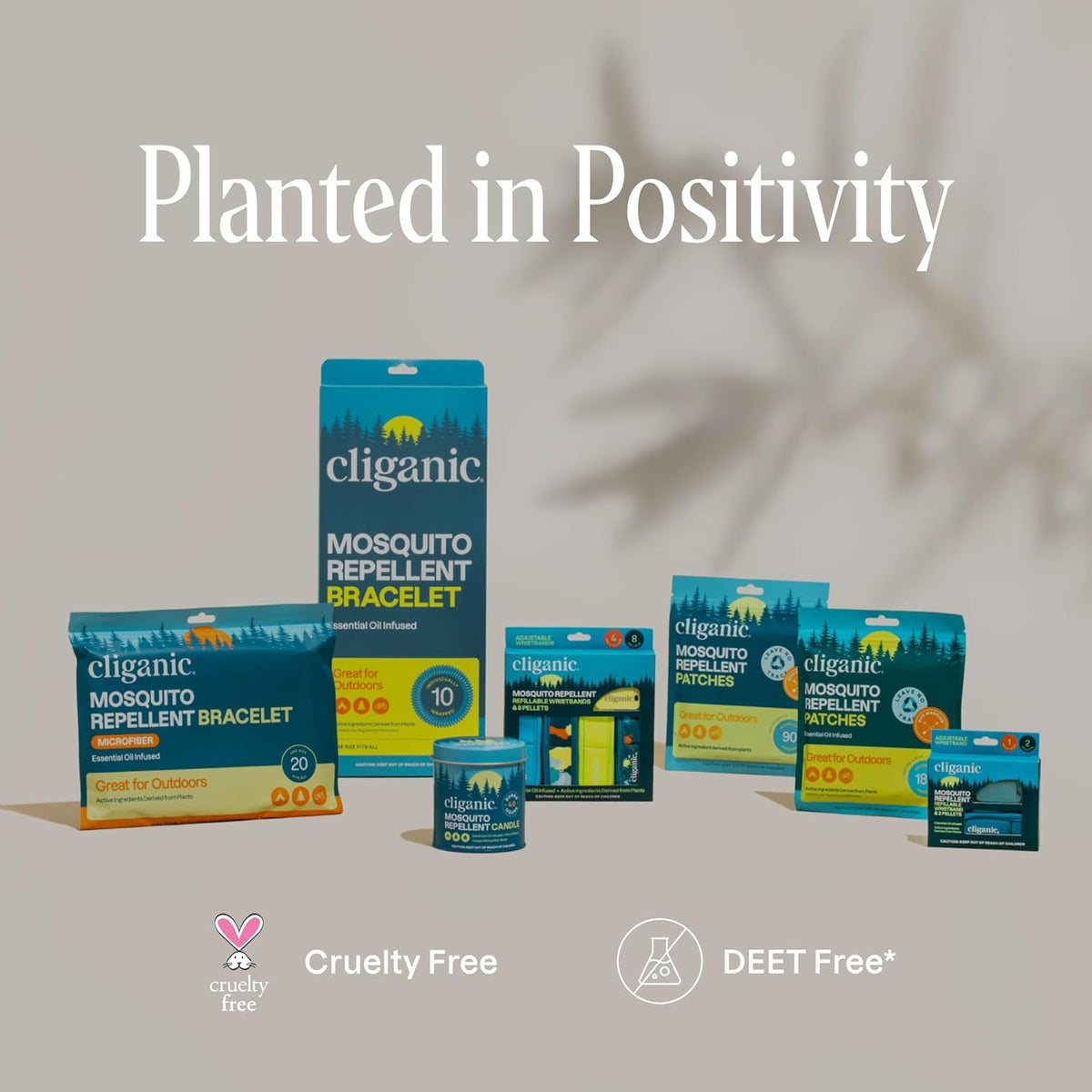 Natural DEET-Free Mosquito Repellent Bracelets - 10 Pack for Adults & Kids