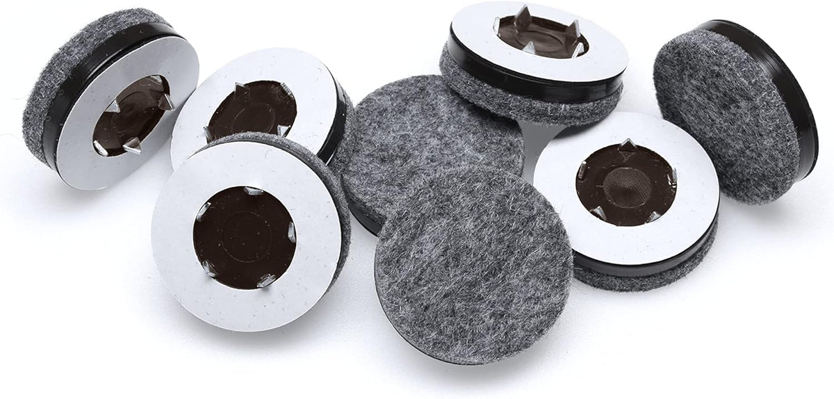 Slipstick GorillaFelt 1-1/2 Inch Felt Glides/Furniture Feet Floor Protectors (Set of 8 Sliders) Nail On Felt Furniture Pads Guaranteed to Stay On, Round, CB270-8