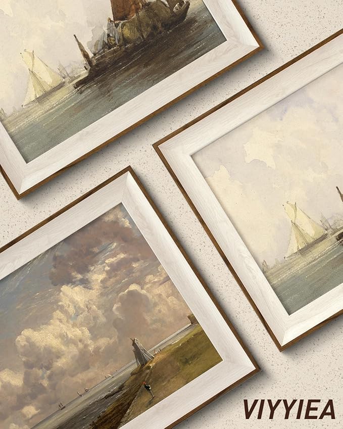VIYYIEA Framed Wall Art for Living Room, Cranes Canvas Prints, Vintage Home