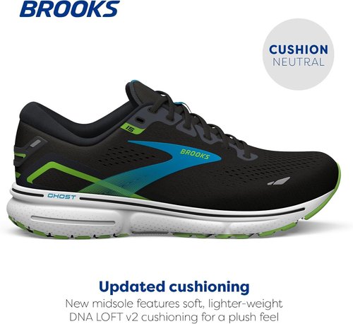 Brooks Men's Ghost 15 Running Shoe - Lightweight Comfort for All-Day Performance | Medium Size