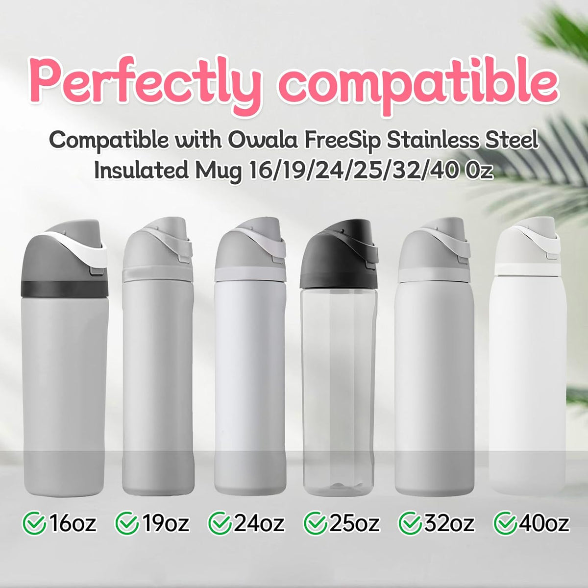 Owala | 5-Pack Replacement Rubber Seal Gaskets for FreeSip Water Bottles - Fits 16-40 oz Sizes