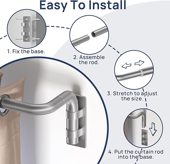 ENJOYBASICS Blackout Curtain rod
