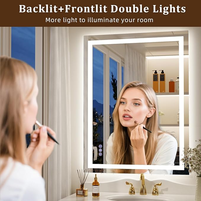 36"x24" Smart LED Bathroom Mirror