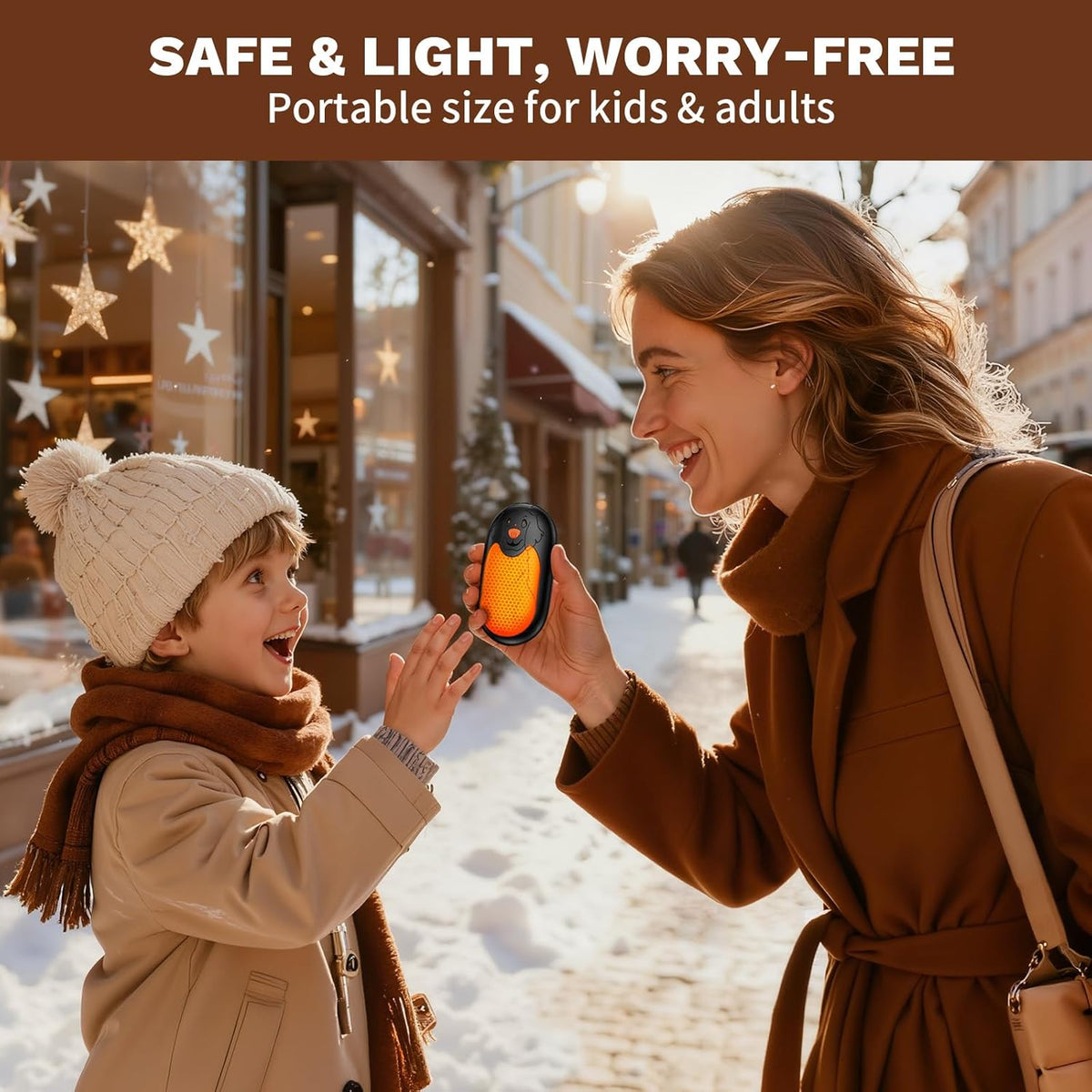 Rechargeable Hand Warmers by [Brand Name] - Magnetic Electric Design | 3-Level Temperature Control, 24-Hour Heating