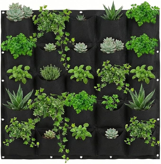 WFIST Vertical Hanging Planter Bag, Breathable Felt Wall Garden Planter