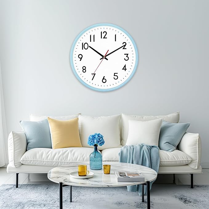 HZDHCLH Wall Clock Silent Wall Clocks Battery Operated 8 Inch Modern Non