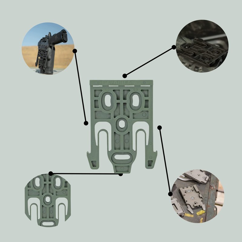 Safariland QLS19 Quick Duty Holster Locking Fork System (Foliage Green)