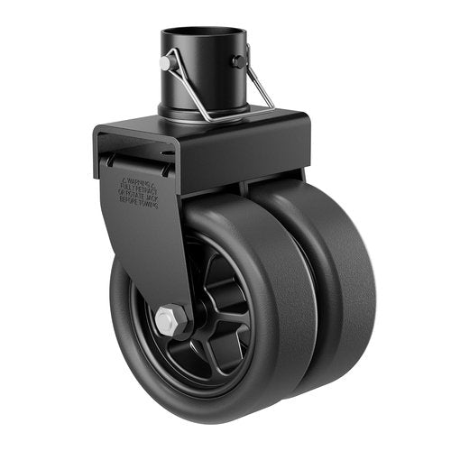 Dual 6" Trailer Jack by [Brand Name] - 2,500lbs Capacity with Upgraded Spoked Wheels & Reinforced Bracket | Black