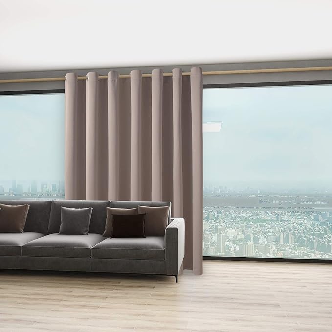 BONZER Room Divider Curtain Total Privacy Wall Noise Reducing Wide Blackout