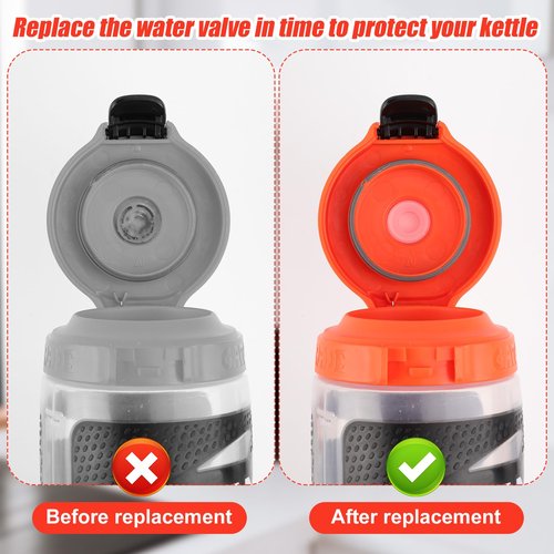 4pcs Dispensing Rubber Valves Compatible with Gatorade Water Bottle, Silicone Valve Replacement Lid for Gatorade GX 30oz & Plastic Inserts & Seals & Screwdriver