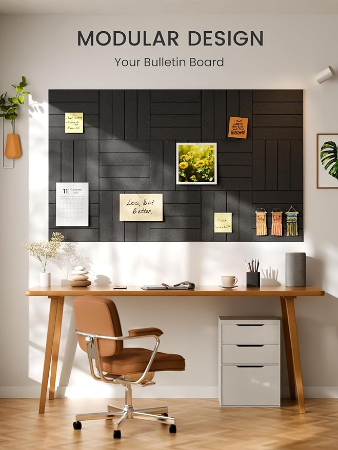 Bumusty Large Cork Board Alternative-36 x 24" Felt Bulletin Board Tiles