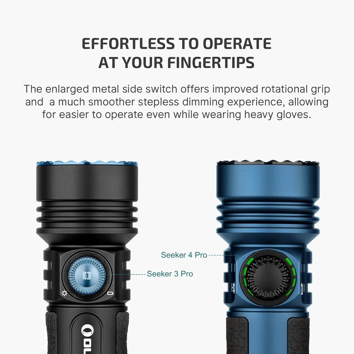 OLIGHT Seeker 4 Pro Rechargeable Flashlight - 4600 Lumens Bright Light | Waterproof IPX8 for Camping & Emergencies (Midnight Blue Cool White)