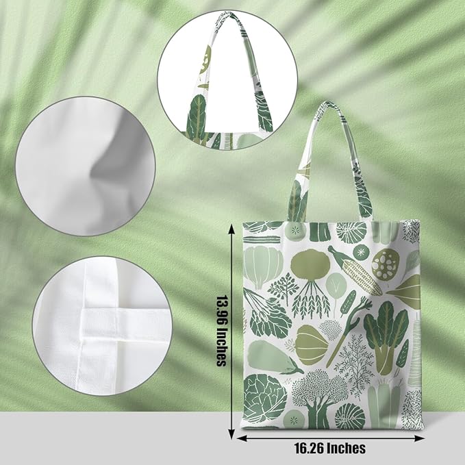 Animal Plant Tote Bag SeaTurtle Butterfly Cat Elephant Gifts Lemon Vegetable Themed Gifts Beach Bag for Camping