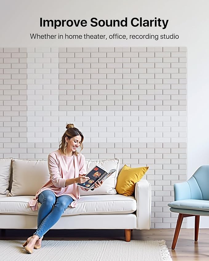 Soundsbay Soundproof Wall Panels, Acoustic Panels Self Adhesive, 18 Pack Sound