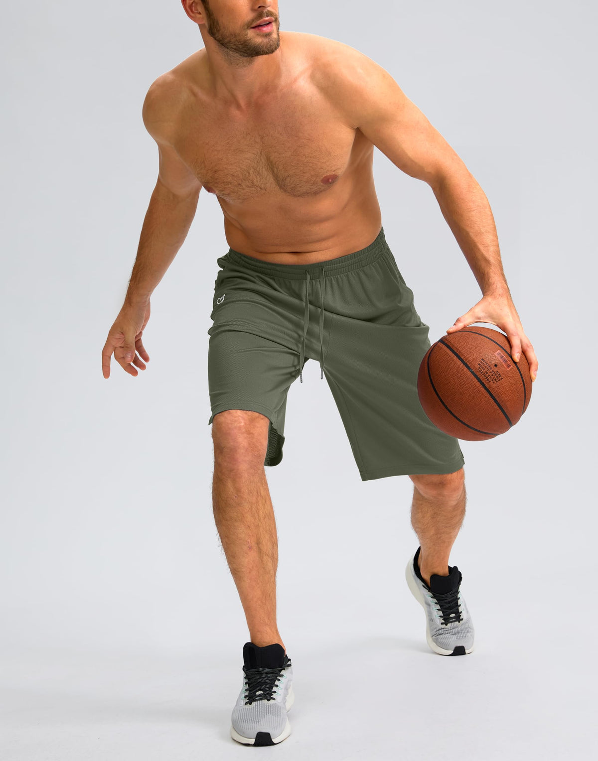 Men's Athletic Shorts with Pockets 9" / 11" Long Basketball Shorts Lightweight Quick Dry Gym Workout Shorts for Men(Sage,XL)