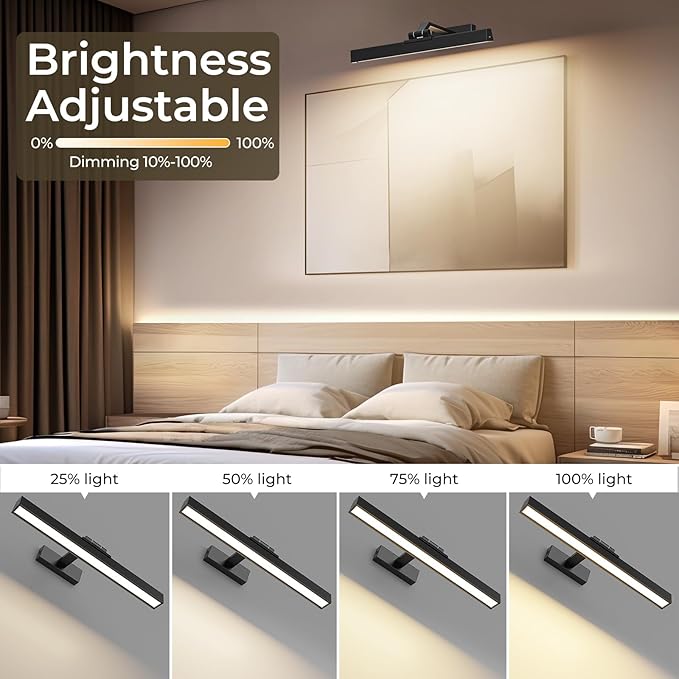 Picture Lights for Wall, Battery Operated Picture Light 16in Gallery Light for