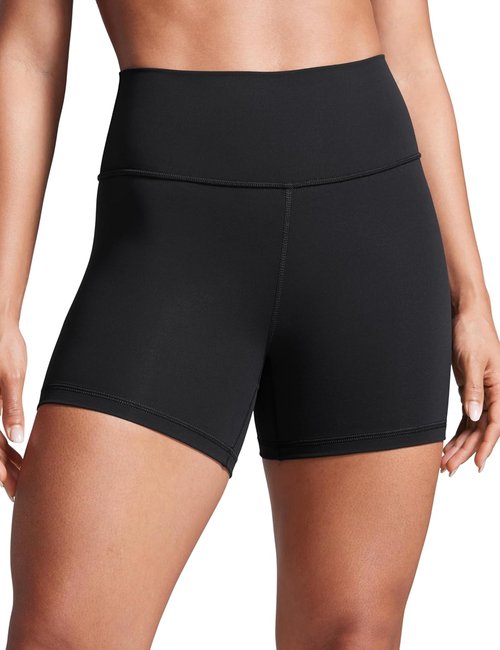 CRZ YOGA Butterbreeze Biker Shorts - High Waisted 4'' Athletic Wear for Gym, Yoga & Running