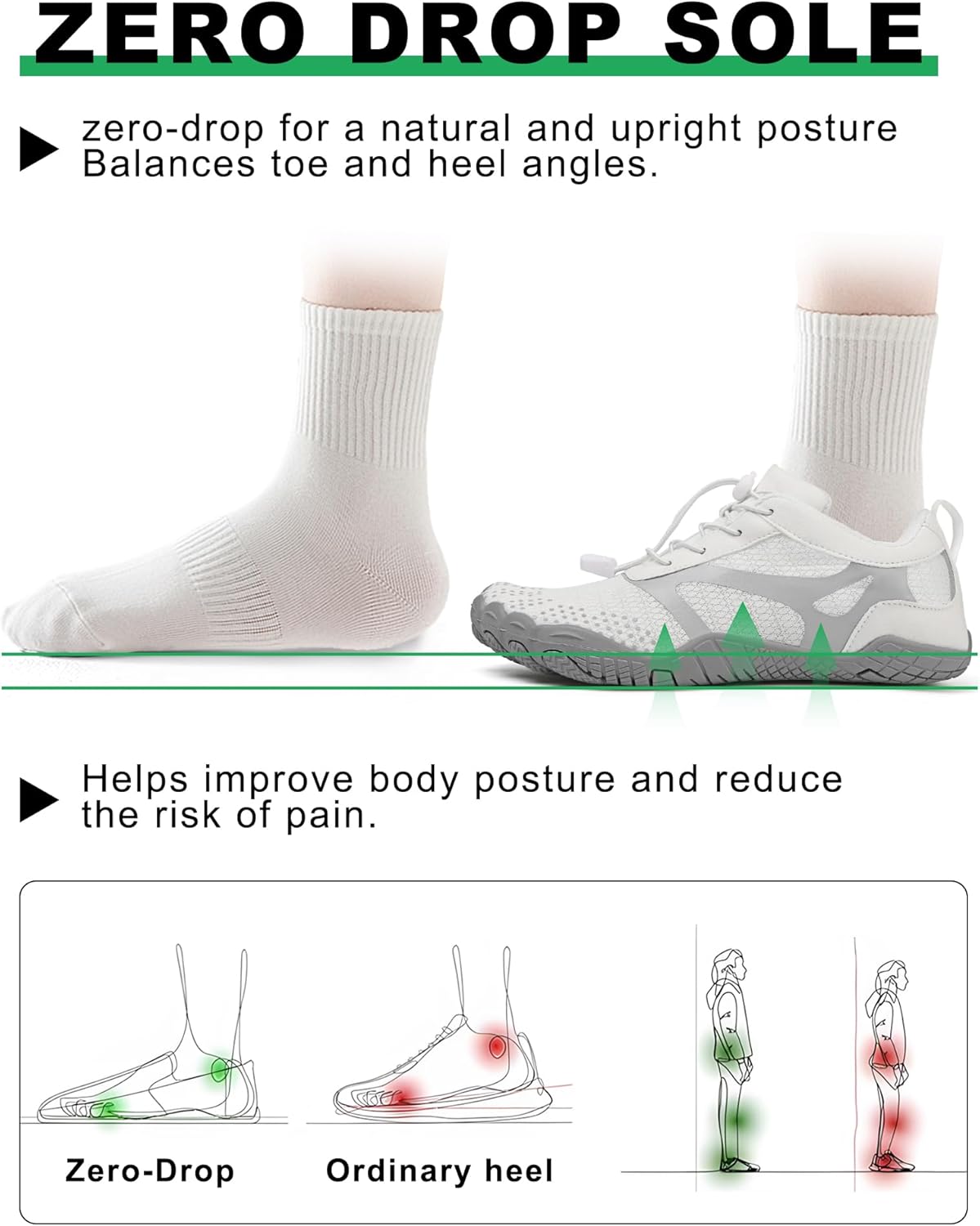 Todaysunny Barefoot Shoes - Minimalist Cross Training Sneakers for Men & Women | Wide Toe Box, Zero Drop