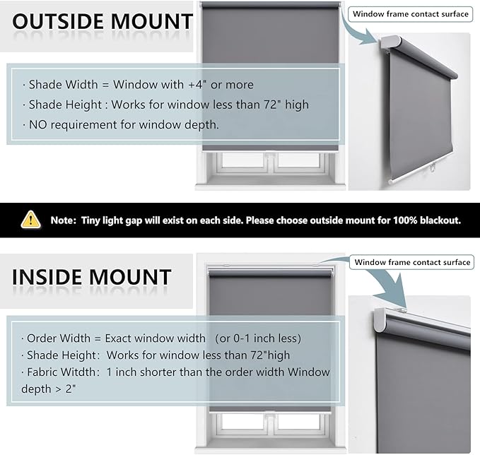 Cordless Roller Shades Blackout Blinds
