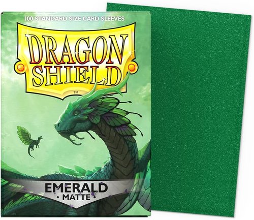 Dragon Shield | Matte Card Sleeves - 100 CT Standard Size | Smooth & Durable TCG Protection | Emerald