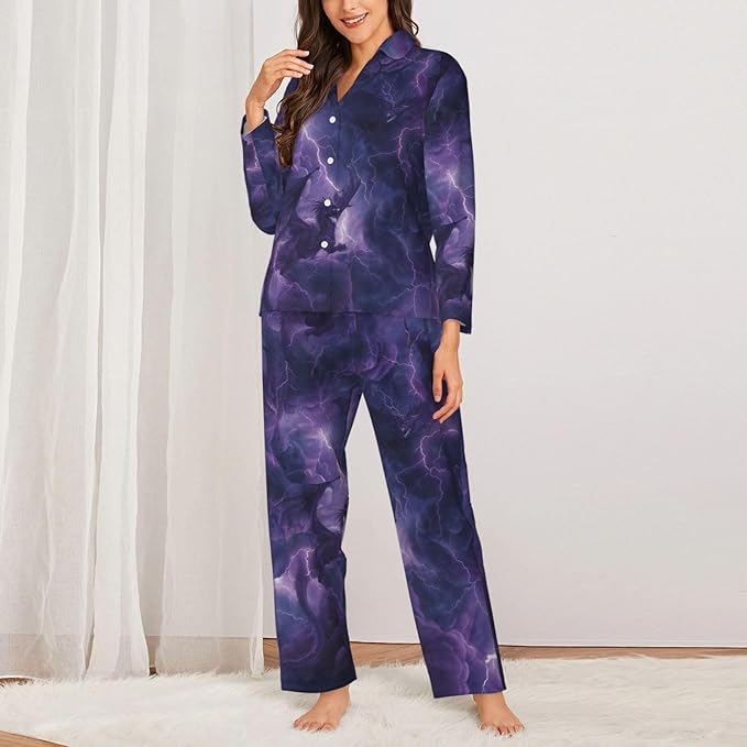 Retro Bee And Floral Women'S Pajama Sets Ultra-Soft Printed Sleepwear