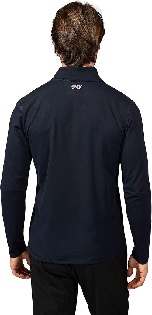90 Degree By Reflex Soft Half Zip Pullover Long Sleeve Workout Running Shirt for Men