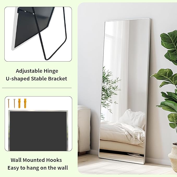 Sunniry Full Length Mirror 56x16 inch, Stand Up Mirror