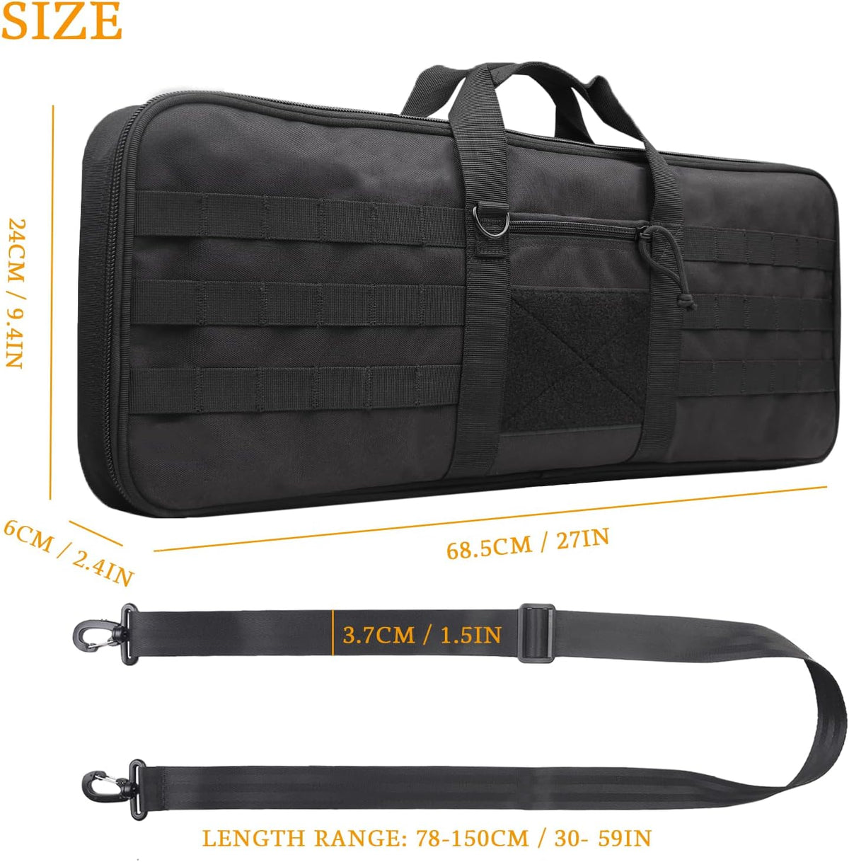 XTACER Tactical Bow Case - Fully Padded MOLLE Recurve Takedown Bow Storage | Durable Protection