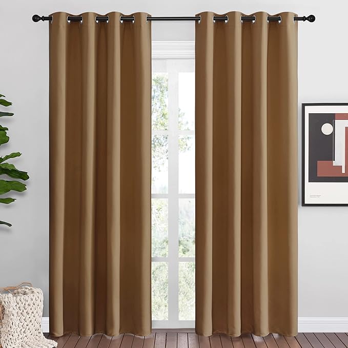 NICETOWN Sleek Blackout Curtains 86 inches Length