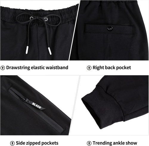 BUXKR Men's Casual Joggers - Comfortable Sweatpants for Running & Athletic Activities
