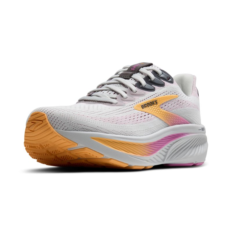 Brooks Women’s Ghost 17 Neutral Running Shoe - Oyster/Apricot/Pink - 5.5 Medium