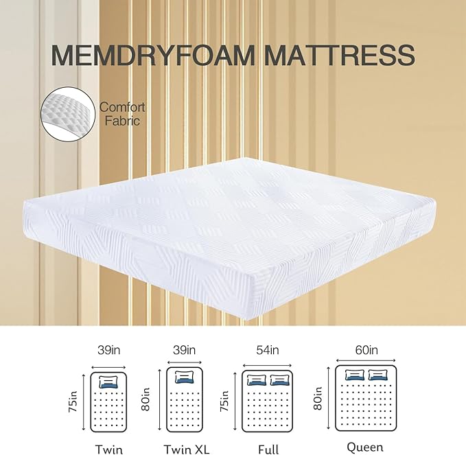 5 Inch Twin XL Mattress,Gel Memory Foam Mattress Bed Mattress in a Box,Medium Firm Mattresses for Pressure Relief,Twin XL Size Mattress for Kids,Bunk Bed,CertiPUR-US Certified