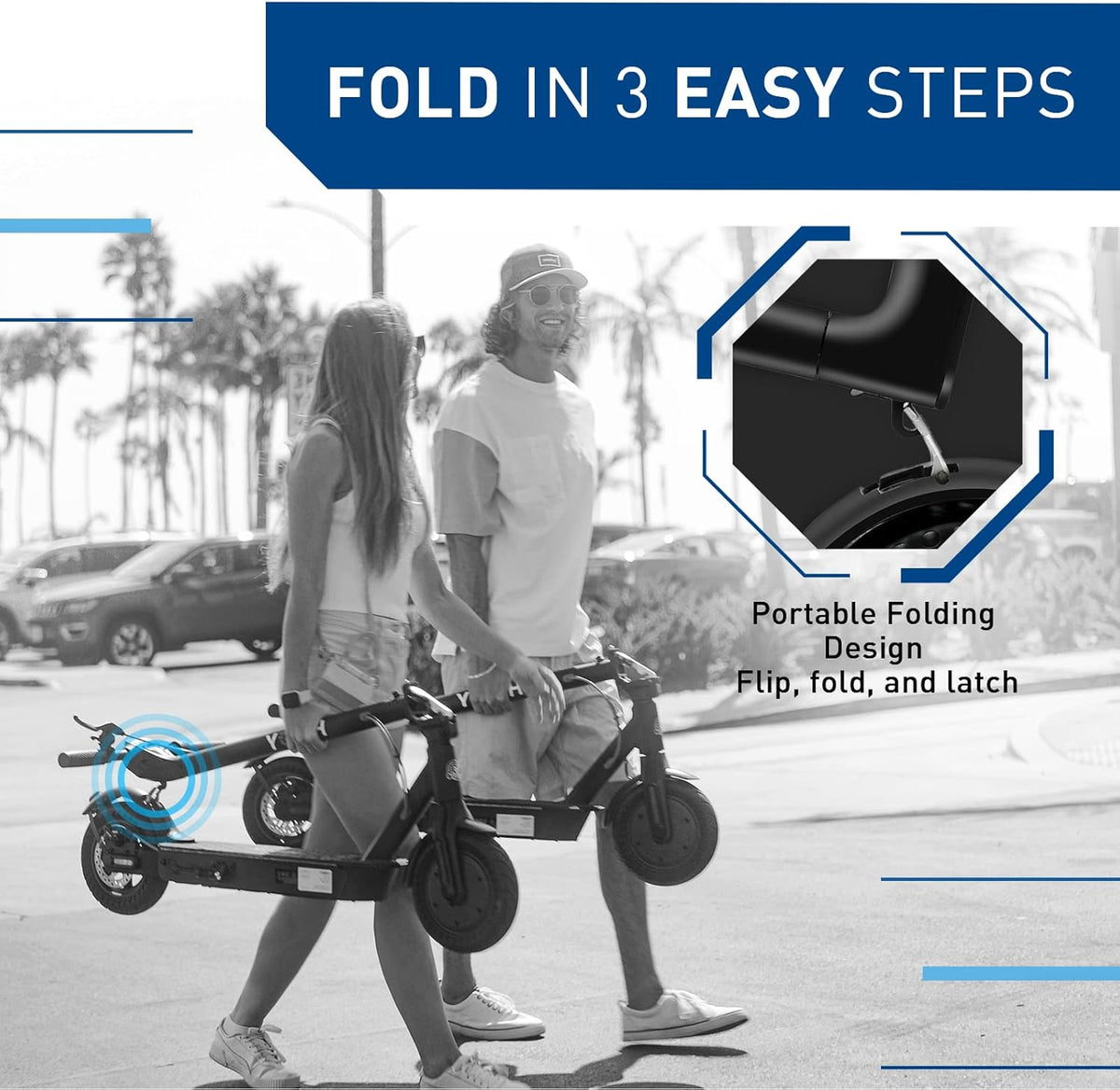 S2 SE | KS4 Pro Electric Scooter - 19 MPH, 17-25 Miles Range, Foldable Design, 10" Tires, Cruise Mode & Dual Braking System