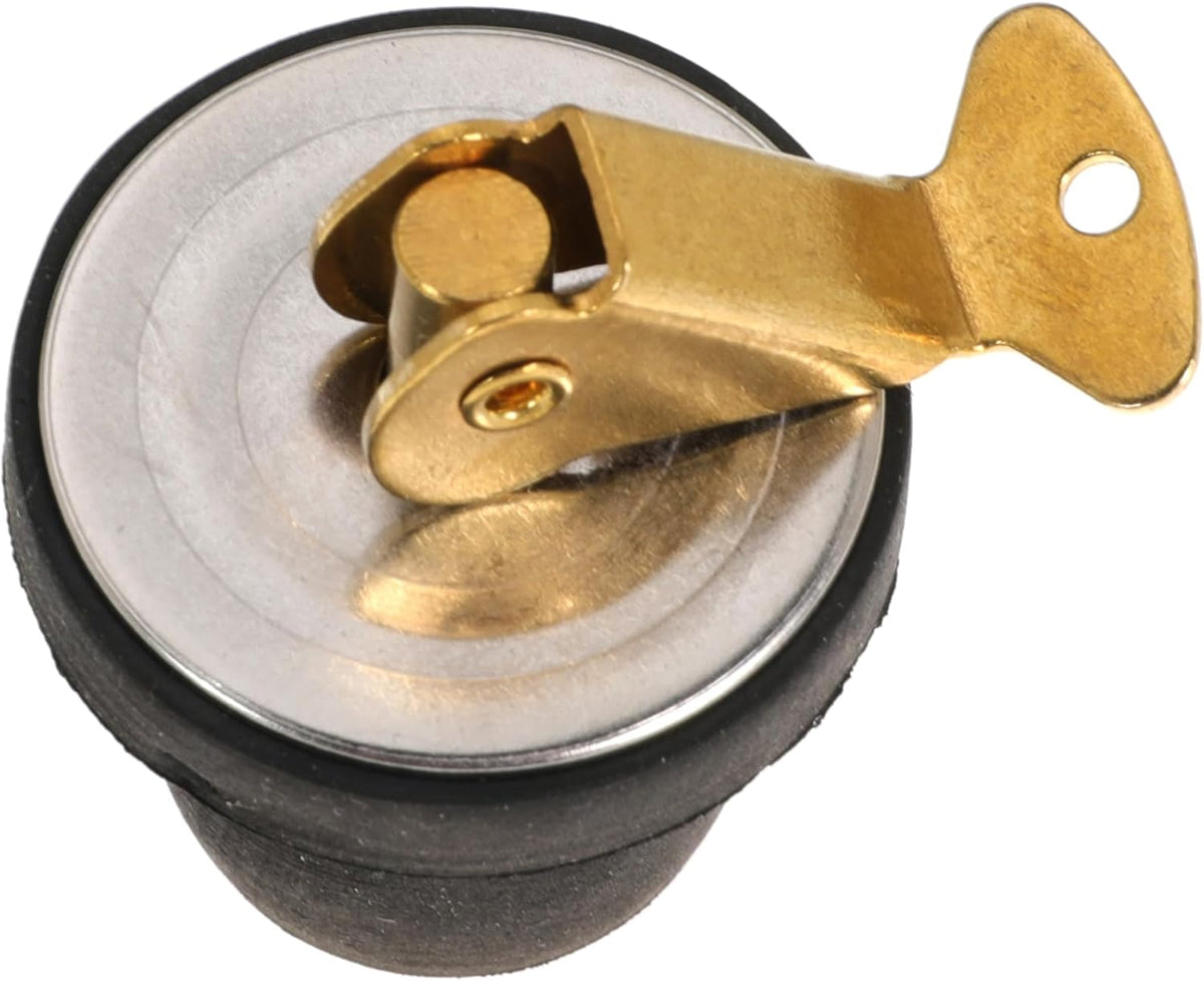 Boat Drain Plug - Brass Snap Plug with Rubber Seal | Marine Twist Accessories for Boats