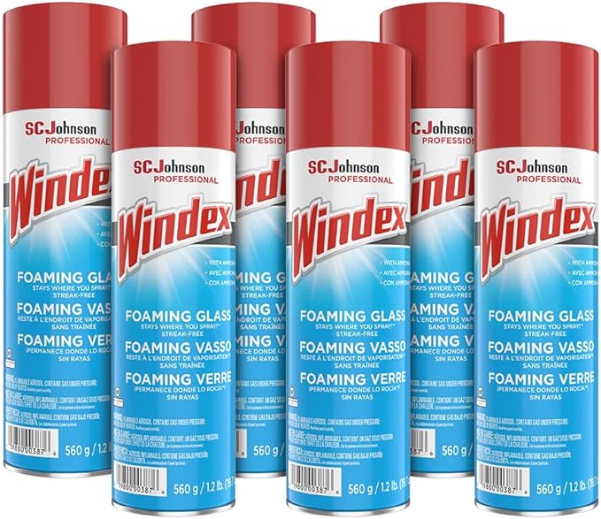 Windex Foaming Glass Cleaner, Fresh, 20 oz Aerosol Spray