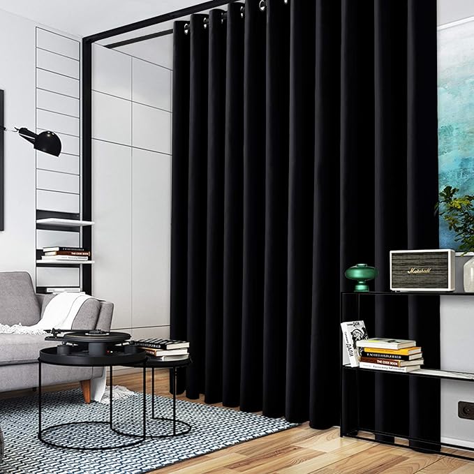RYB HOME Blackout Room Divider Curtains Thermal Insulated Energy Efficiency