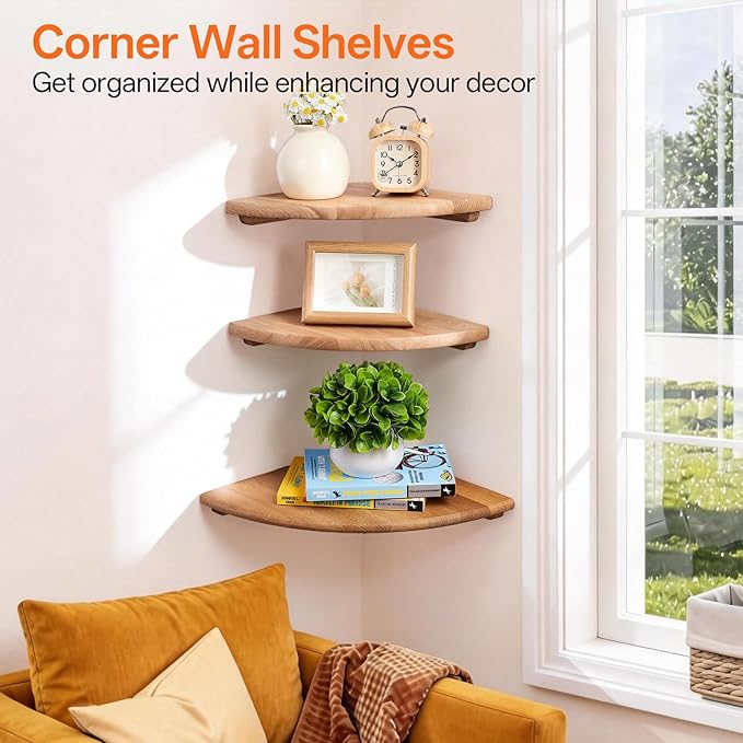 Gieanoo Floating Corner Shelves
