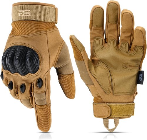 Glove Station Tactical Gloves - Touchscreen Utility Gear with Hard Knuckle Protection | Tan, X-Large