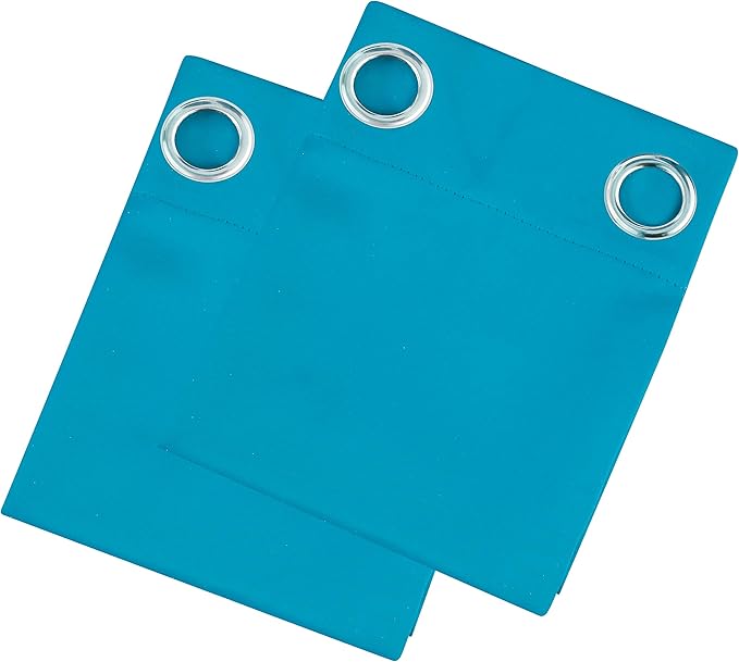 LEMOMO Teal Thermal Blackout Curtains/42 x 95 Inch/Set of 2 Panels Room